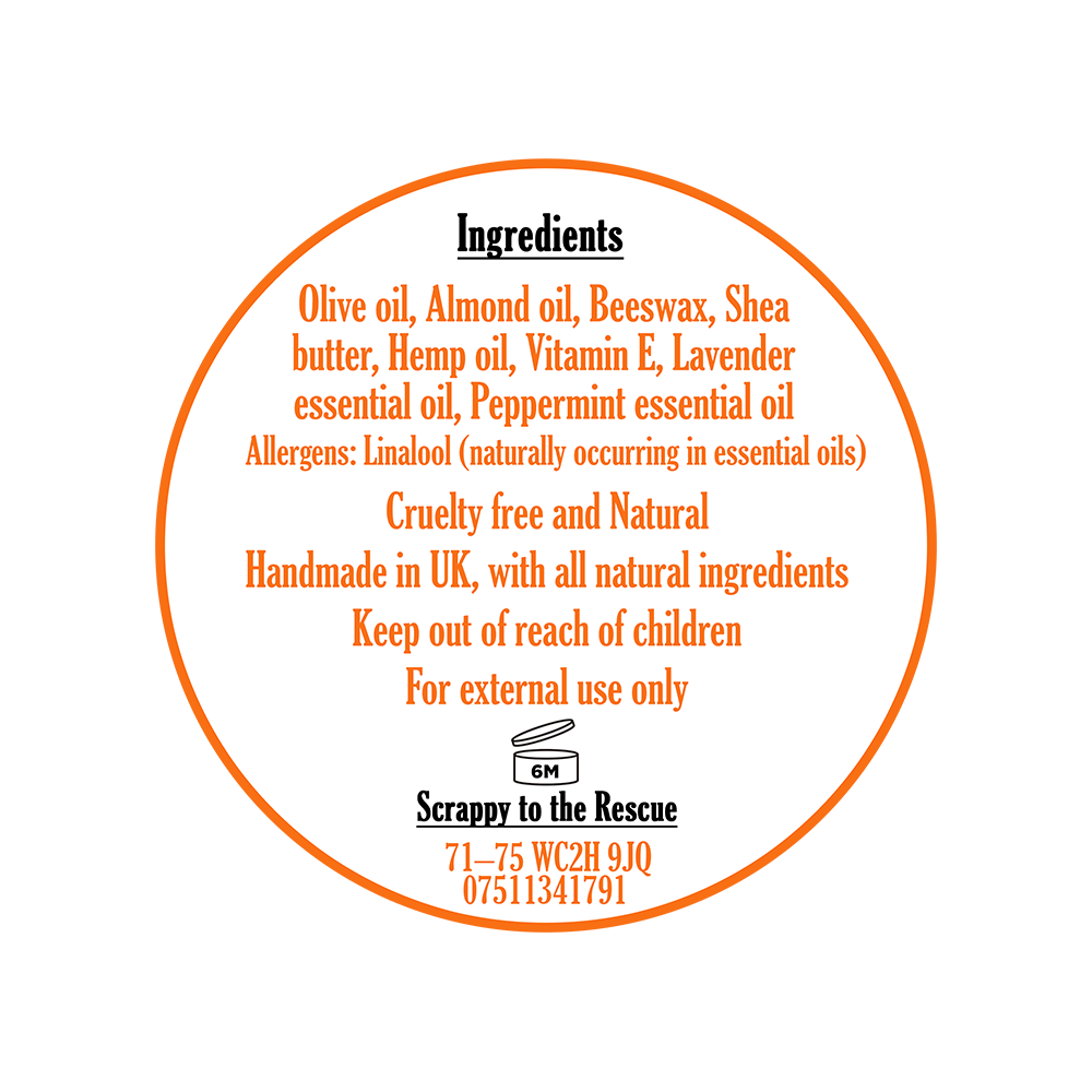 Product label with ingredients list and safety instructions on a white background